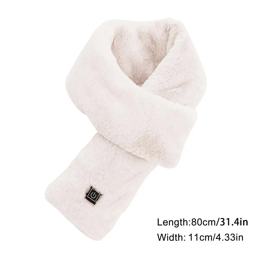 Winter Electric Heated Scarf, USB Rechargeable 3 gear Temperature Control Neck Wrap Warmer Bib Heated Scarf for Men Women