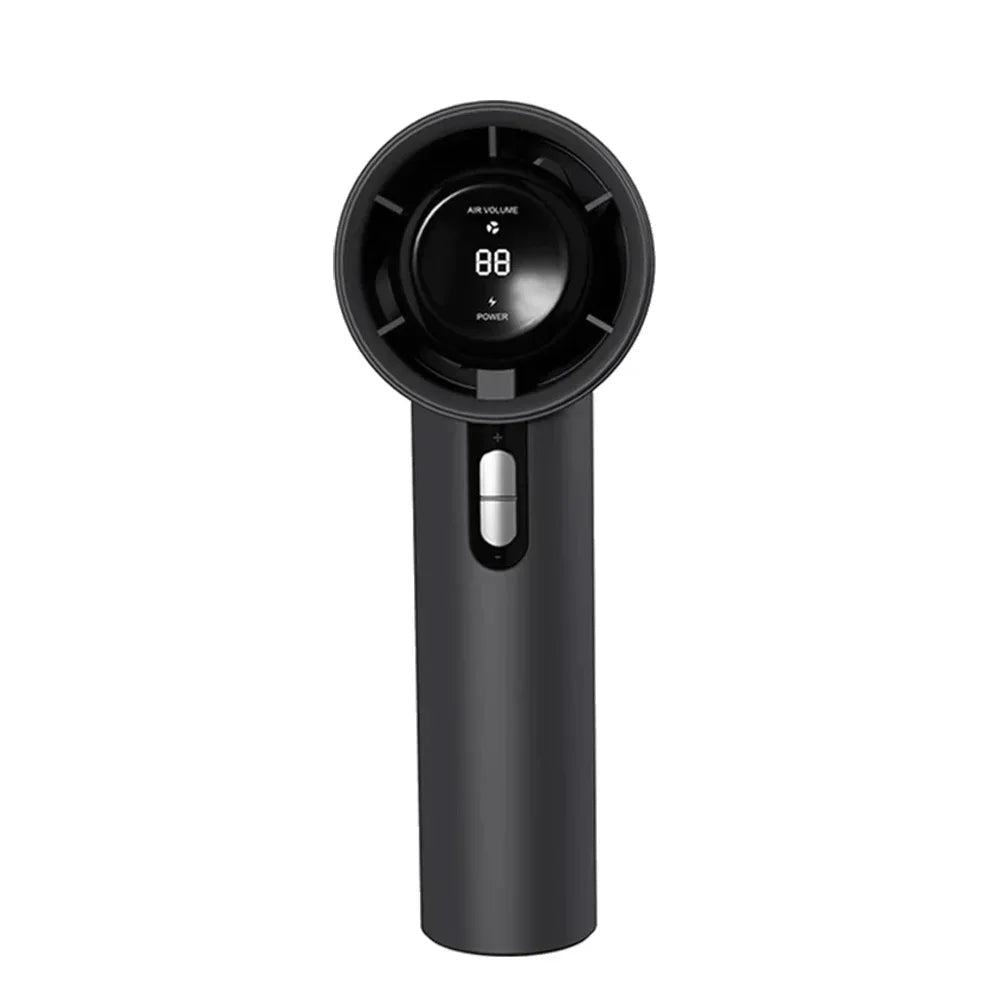 Ultra Quiet Handheld Fan, 100 Speed USB Rechargeable Portable Mini Turbo Fan for Office and Travel with LED Indicator