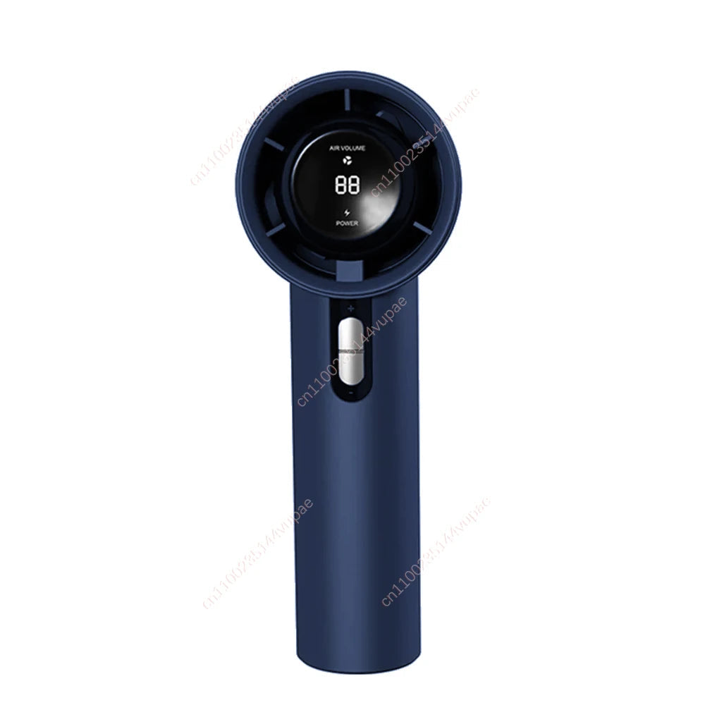 Ultra Quiet Handheld Fan, 100 Speed USB Rechargeable Portable Mini Turbo Fan for Office and Travel with LED Indicator