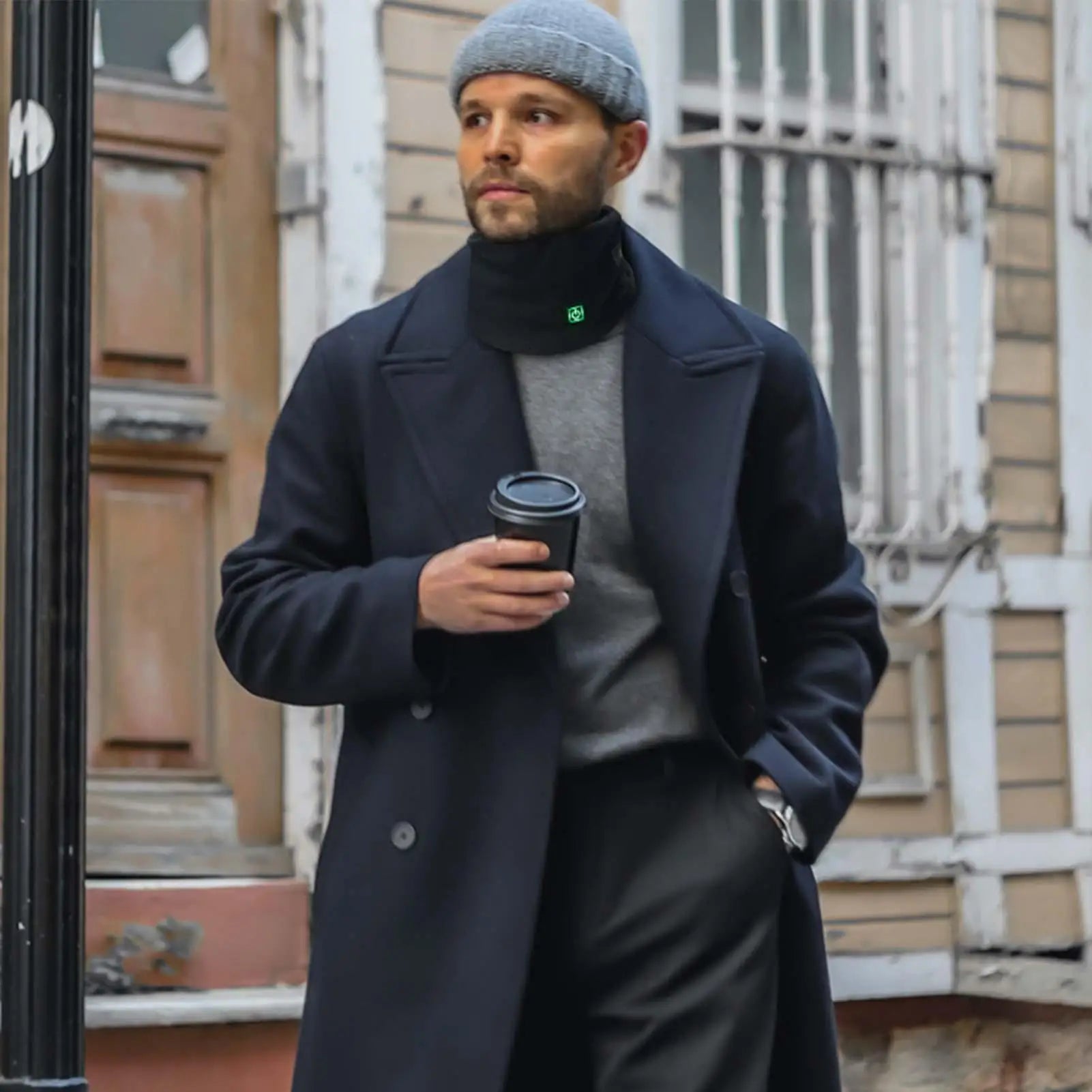 Unisex Electric Heating Scarf Windproof Heating Neck Cover Rechargeable 3 Speed Heating for Cycling Skiing Camping