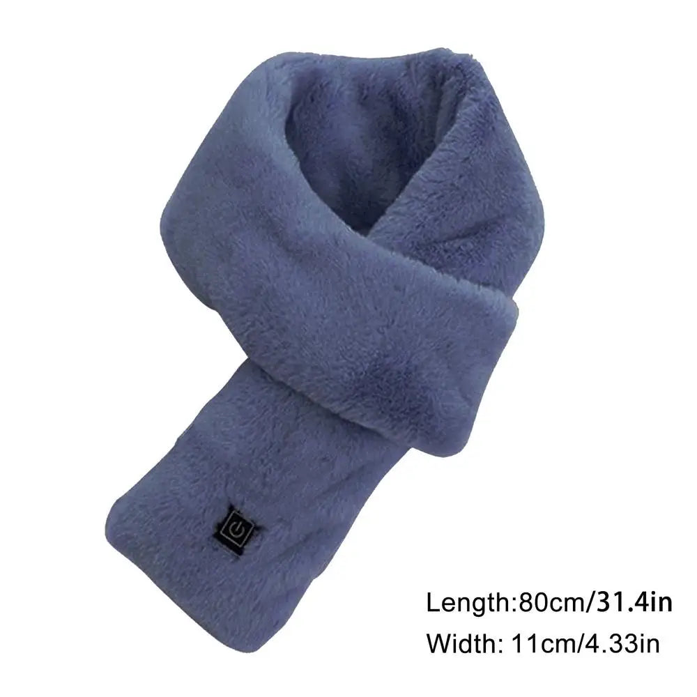 Winter Electric Heated Scarf, USB Rechargeable 3 gear Temperature Control Neck Wrap Warmer Bib Heated Scarf for Men Women